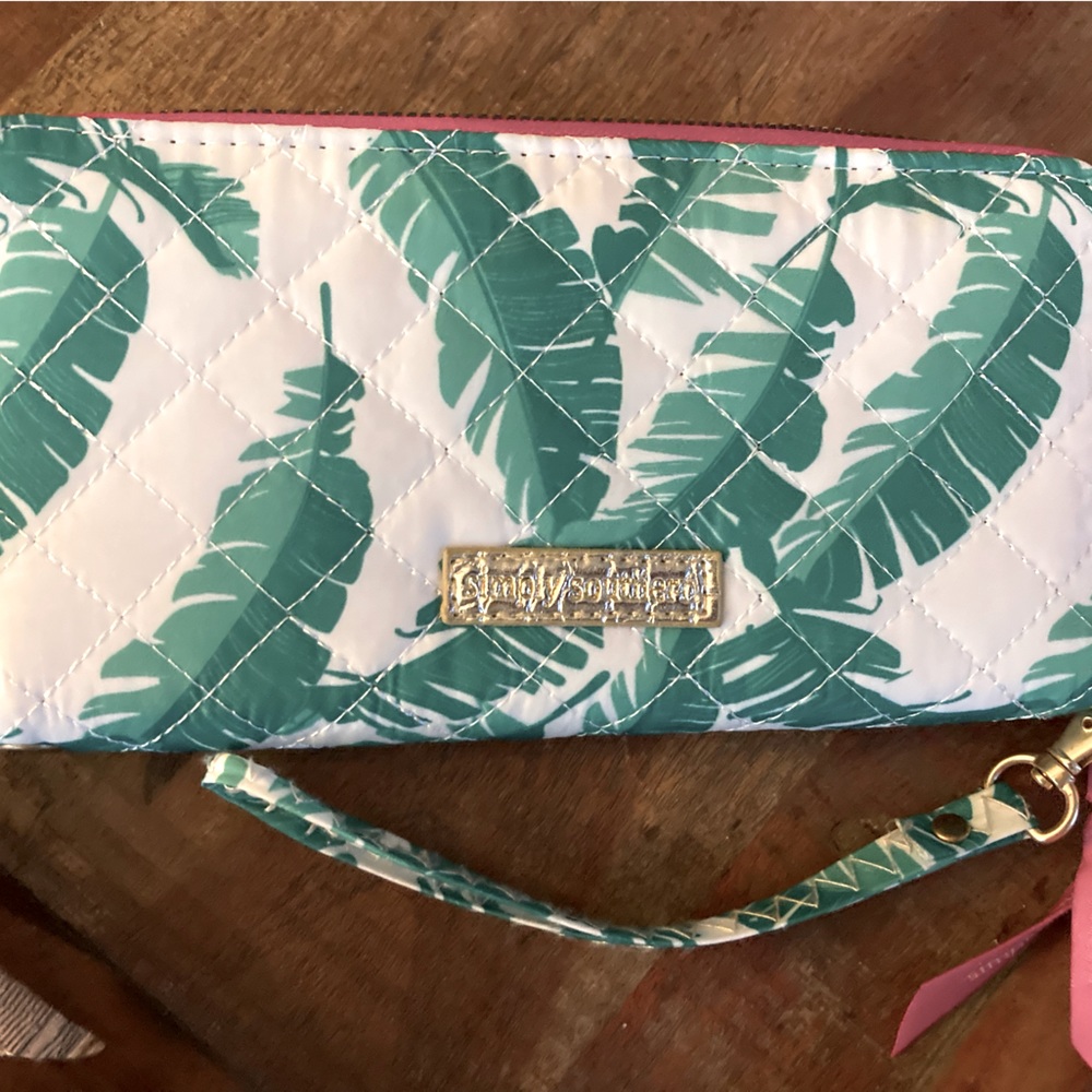 Simply Southern tropical themed wristlet/ wallet - detachable wristlet handle